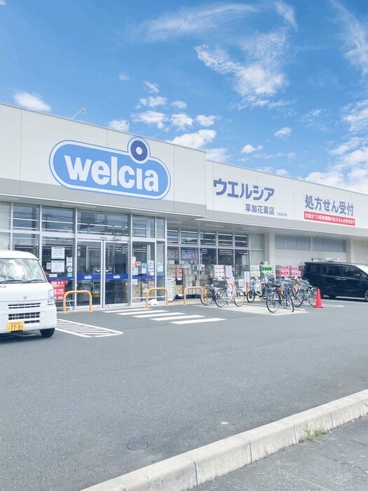 ウエルシア花栗店(ドラッグストア)まで350m メゾンボヌールD