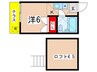 ティモス百合ヶ丘Ａ 1Kの間取り