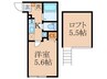 グランクオール鷺ノ宮 1Kの間取り