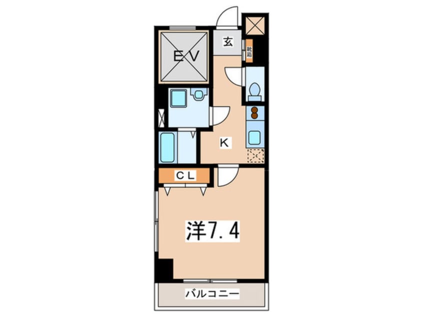 間取図 アンプル－ル　ベトン　相武台