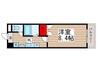 シャインドミール 1Kの間取り