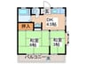 Ｆパレス 2DKの間取り