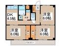 ビレッジハウス川井宿2号棟の間取図