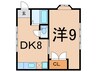 メゾン立石 1DKの間取り