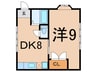 メゾン立石 1DKの間取り
