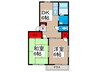グランモール壱番館 2DKの間取り