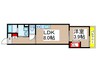 ペルル穴川 1LDKの間取り