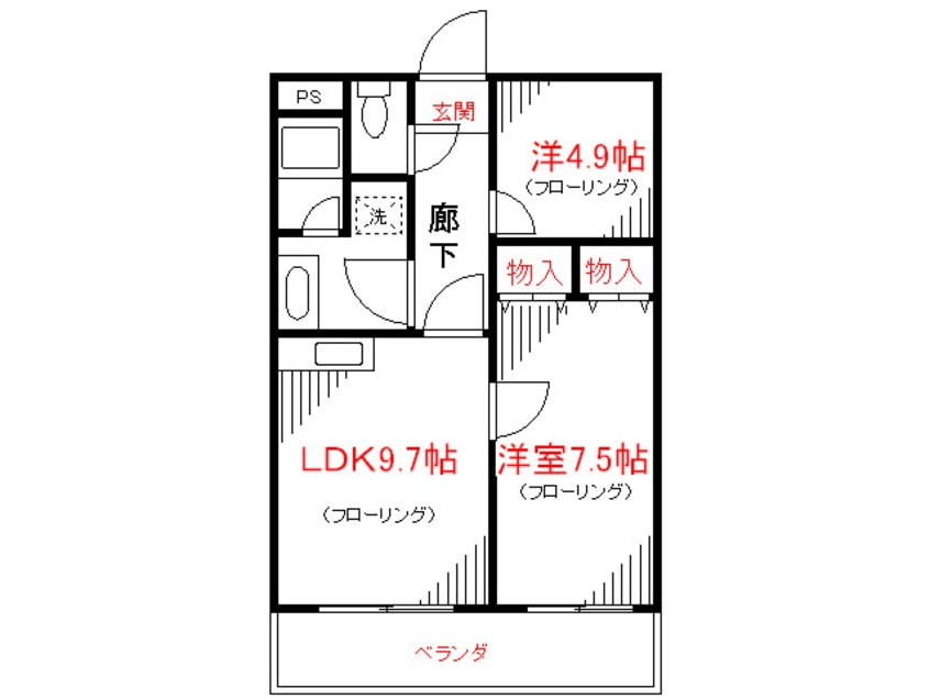 間取図 アルパイン松原