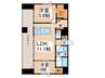 ASTILE秋葉原 2LDKの間取り