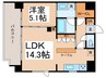 ASTILE秋葉原 1LDKの間取り