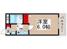 ガ－デンヒルズ中山 1Kの間取り