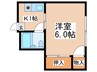 ヴィレッヂ木下 1Kの間取り