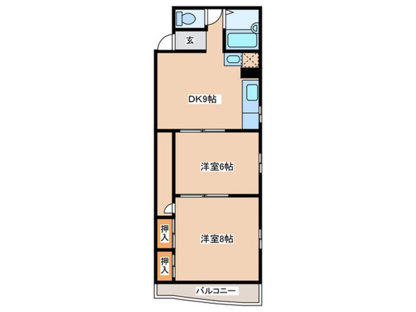 間取図 ｺﾝﾃﾝﾃｯﾂｧ双葉