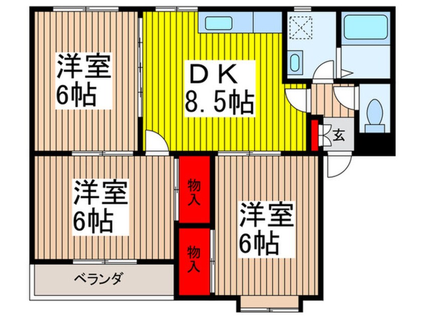 間取図 ＣＲＥＳＣＥＮＴＰＡＲＫ与野