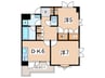東邦ビル北里 2DKの間取り