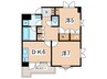 東邦ビル北里 2DKの間取り