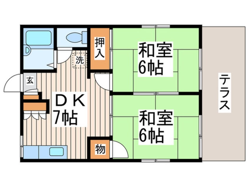 間取図 ドリームハイツ江原町　Ｂ棟