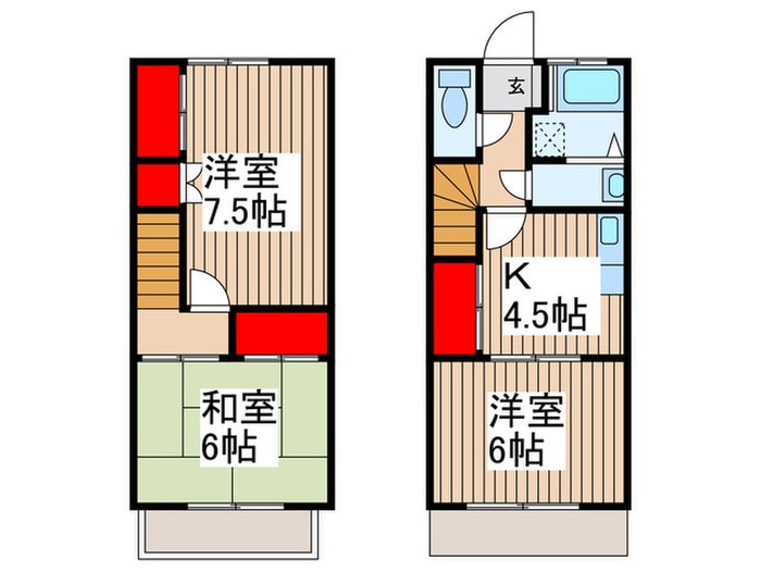 間取り図 メゾネット新井第2