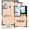 Aldebaran桜上水 1LDKの間取り