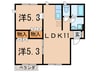 サンハイツ・KⅡ 2LDKの間取り