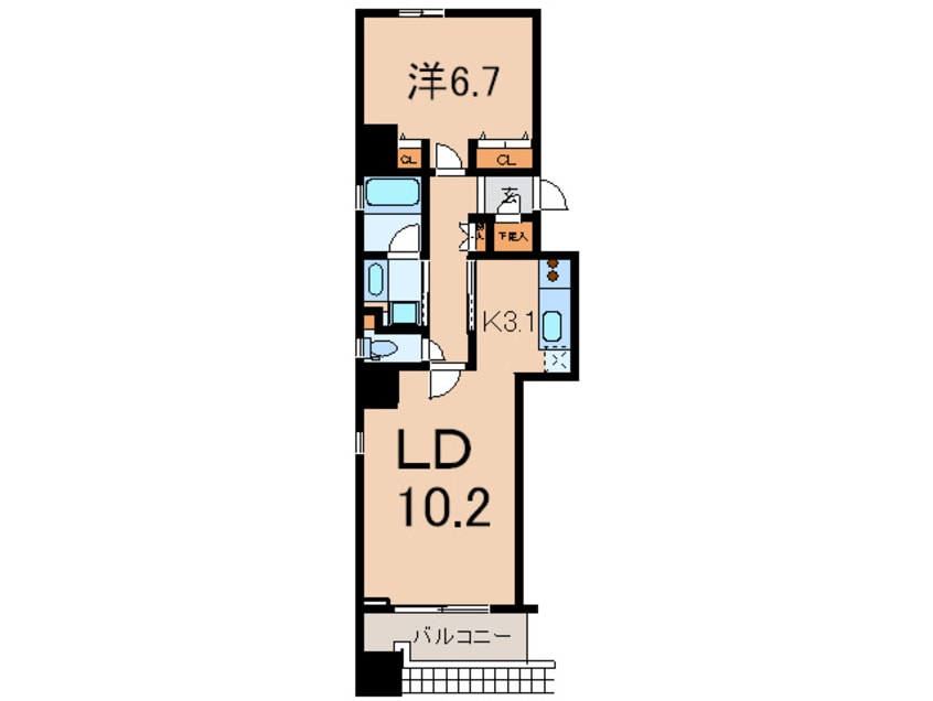 間取図 クリアウォ－タ芝