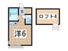 モンステラ港南Ａ 1Rの間取り