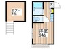 モンステラ港南Ａ 1Rの間取り