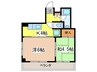 マンション司 2Kの間取り