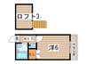 クレ－ル南林間 1Kの間取り