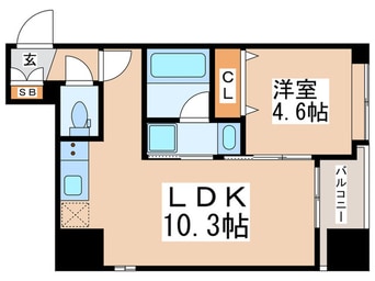 間取図 リバーレ東新宿