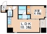 リバーレ東新宿 1LDKの間取り