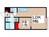 ロイヤルアビコ 1LDKの間取り