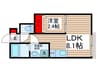 ロイヤルアビコ 1LDKの間取り