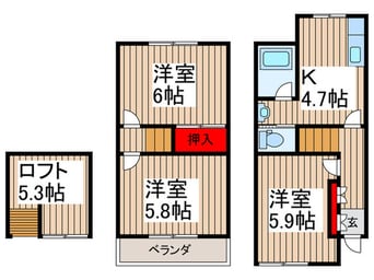 間取図 ニュ－ファミリ－北柏