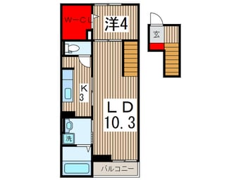 間取図 アルモニ－ケイ