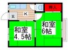 白田荘 2Kの間取り