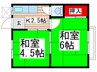 白田荘 2Kの間取り