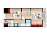 マロンドセブン四番館 1LDKの間取り