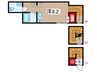 ラヴィエベール小岩 1Rの間取り