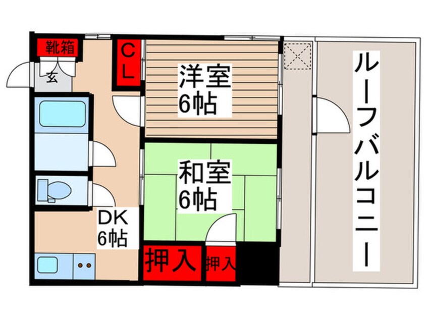 間取図 ﾊﾟｰｸ・ﾌﾛｰﾚﾝｽ三ノ輪