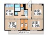 ビレッジハウス川井宿5号棟 3DKの間取り