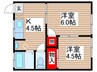 サンハイム１号 2Kの間取り