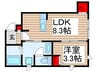 ラポール 1LDKの間取り