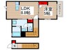 ラポール 1LDKの間取り