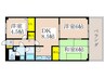 シャトー瀬戸原 3DKの間取り
