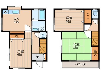 間取図 多摩川2丁目4-6