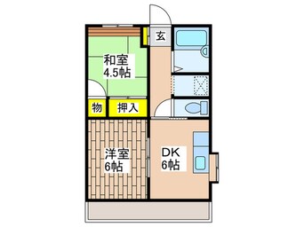 間取図 御所ヶ谷ハイムアンドウ