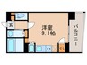 テラス八丁堀 1Rの間取り