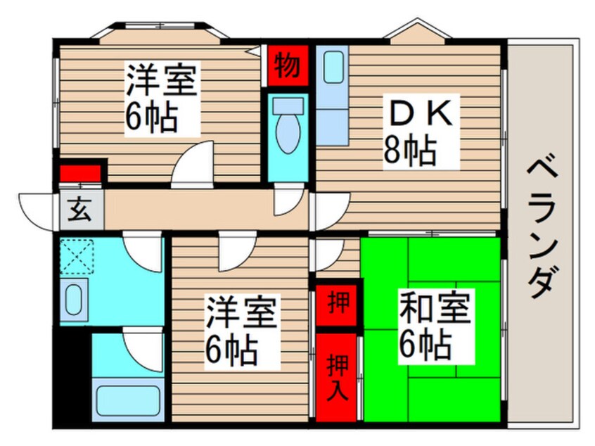 間取図 グランデ－ジ丸太