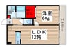 MERIDIAN松戸 1LDKの間取り